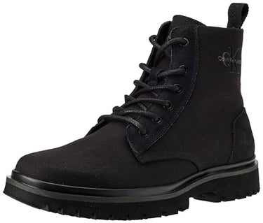 Calvin Klein Jeans Herren Mid Boot Stiefel Eva Boot Mid Laceup Mix Ml Sat Schnürung, Schwarz (Triple Black), EU im Sale